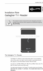 Gallagher T11 설치 참고 사항