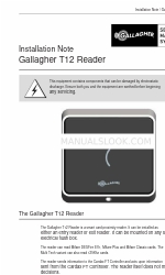 Gallagher T12 Catatan Instalasi