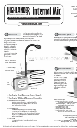 Highlander H-MIC Manual de início rápido