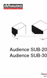 Dynaudio Audience SUB-30A Instrukcja obsługi