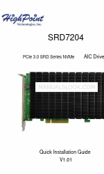 HighPoint PCIe 3.0 NVMe AIC Drives Handbuch zur Schnellinstallation