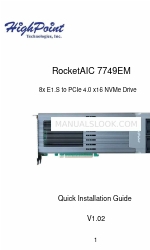 HighPoint RocketAIC RA7749EM-S61T4-02 Instrukcja szybkiej instalacji