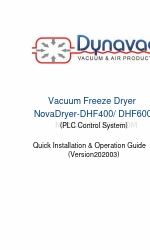 DYNAVAC NovaDryer-DHF600 Quick Installation & Operation Manual