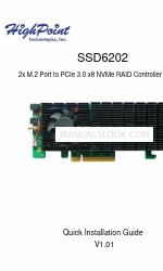 HighPoint SSD6202 Посібник зі швидкого встановлення