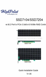 HighPoint SSD7104 Instrukcja szybkiej instalacji