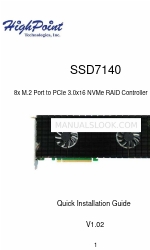 HighPoint SSD7140 Руководство по быстрой установке