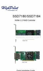 HighPoint SSD7180 Посібник зі швидкого встановлення