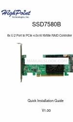 HighPoint SSD7580B Руководство по быстрой установке