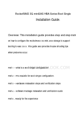 HighPoint RocketRAID 3G mini-SAS HBA Series Installation Manual