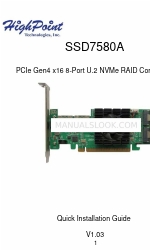 HighPoint SSD7580A Руководство по быстрой установке