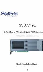 HighPoint SSD7749E Manuale di installazione rapida