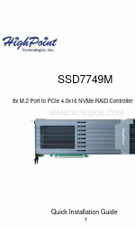 HighPoint SSD7749M Panduan Instalasi Cepat