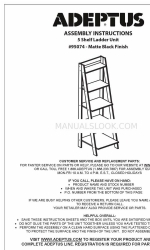 adeptus 5 Shelf Ladder Unit 95074 Инструкция по сборке Руководство