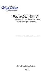 HighPoint RocketStor 6314A Manuale di installazione rapida