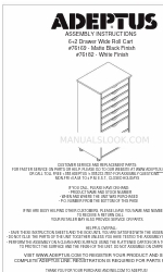 adeptus 6+2 Drawer Wide Roll Cart 76169 Assembly Instructions Manual