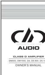 DD Audio D5.1000 Panduan Pemilik