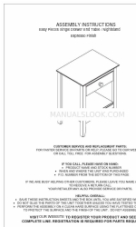 adeptus Easy Pieces Single Drawer End Table / Nightstand Assembly Instructions Manual