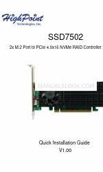 HighPoint SSD7502 Handbuch zur Schnellinstallation