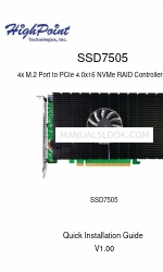 HighPoint SSD7505 Руководство по быстрой установке