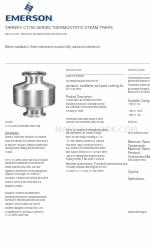 Emerson YARWAY CT150TE Anweisungen für Installation, Betrieb und Wartung