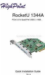 HighPoint RocketU 1344A Panduan Instalasi Cepat