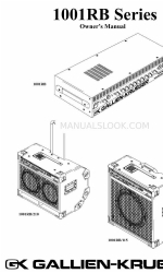 Gallien-Krueger 1001RB Manual del usuario