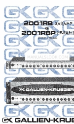 Gallien-Krueger 2001RB Manuale d'uso