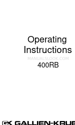 Gallien-Krueger 400RB series Petunjuk Pengoperasian