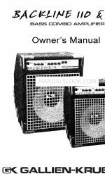 Gallien-Krueger Backline 110 Owner's Manual