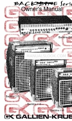 Gallien-Krueger Backline 110 Manuale d'uso