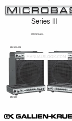 Gallien-Krueger MB150S-112III Manuale d'uso