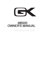 Gallien-Krueger MB500 Owner's Manual