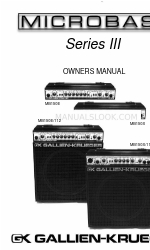 Gallien-Krueger Microbass MB150S Owner's Manual