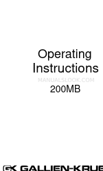 Gallien-Krueger 200MB Operating Instructions