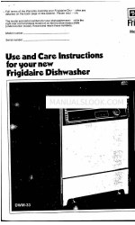 Frigidaire DWU-33 取扱説明書