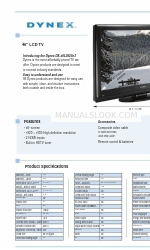 Dynex DX-46L262A12 Spécifications