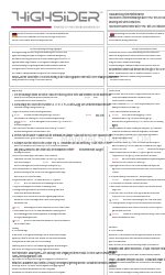 HIGHSIDER TETRA Instrucciones de montaje y seguridad