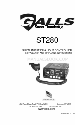 Galls Street Thunder ST280 Manuale di installazione e istruzioni per l'uso