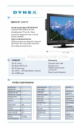 Dynex DX-46L261A12 Ficha de especificações