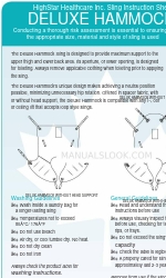 Highstar DELUXE HAMMOCK Folha de instruções