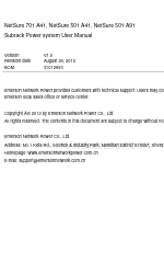 Emerson Network Power NetSure 701 A41-S2 User Manual