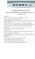 Dynex DX-CR112 Veelgestelde vragen