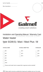 Galmet SGW(S) Maxi 250 Installation And Operating Manual