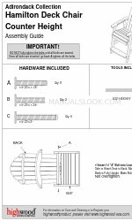 highwood Adirondack Hamilton AD-CHCA2 Руководство по сборке