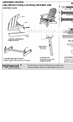 highwood King Hamilton Folding & Reclining Adirondack Chair 조립 설명서