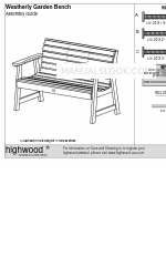 highwood Weatherly Garden Bench Manuel d'assemblage