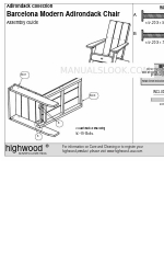 highwood Barcelona Modern Adirondack Chair Panduan Perakitan