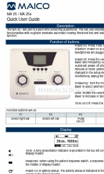 Maico MA 25e 빠른 사용 설명서