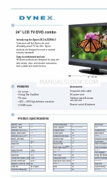 Dynex DX-24LD230A12 Ficha de especificações
