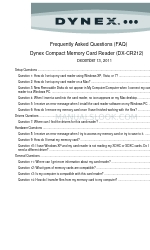 Dynex DX-CR212 Frequently Asked Questions